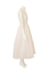 Vintage Eyelet Lace Fit & Flair Dress on side mannequin @ Recess LA