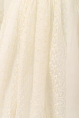 Vintage Eyelet Lace Fit & Flair Dress on closeup detailing @ Recess LA