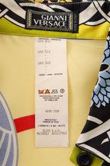 Lucha Libre Mask Print Silk Shirt by Gianni Versace label @ Recess LA