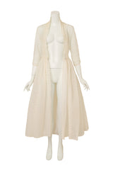 Vintage Eyelet Lace Fit & Flair Dress on mannequin opened @ Recess LA