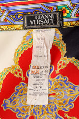 baroque checker print silk shirt by Gianni Versace label @ Recess LA