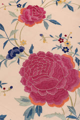 Vintage Fringe Floral Piano Shawl closeup of flower @ Recess LA 