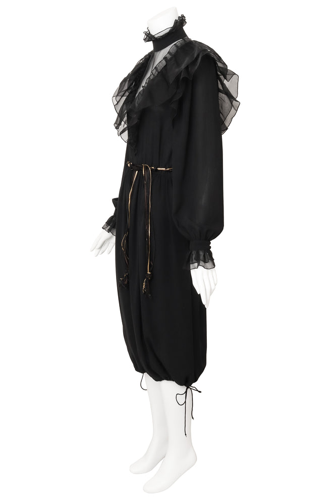 Vintage Valentina's Victorian Balloon Leg Jumpsuit on mannequin side  Recess LA