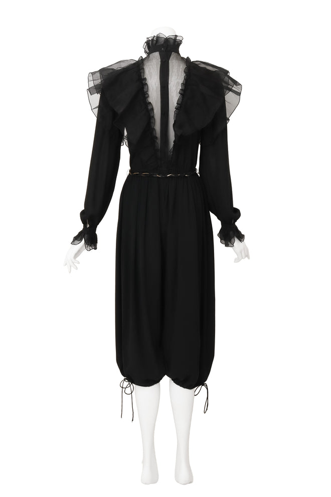 Vintage Valentina's Victorian Balloon Leg Jumpsuit on mannequin back @ Recess LA