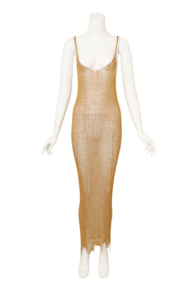 Metal Mesh Dress & Belt Set