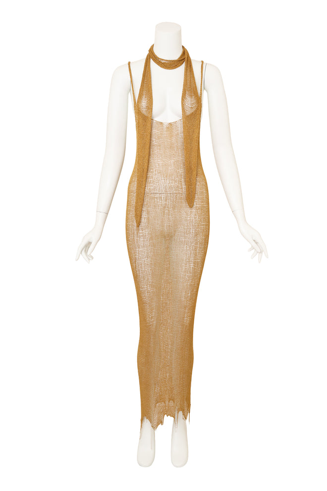 Metal Mesh Dress & Belt Set