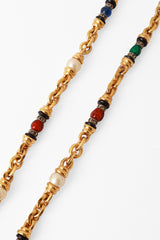 Gripoix Pearl & Glass Chain Necklace