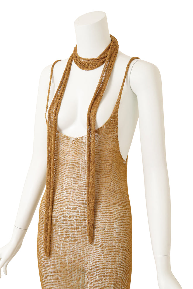 Metal Mesh Dress & Belt Set