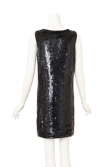 Vintage Moschino Sequin Question Mark Dress on mannequin back @ Recess LA