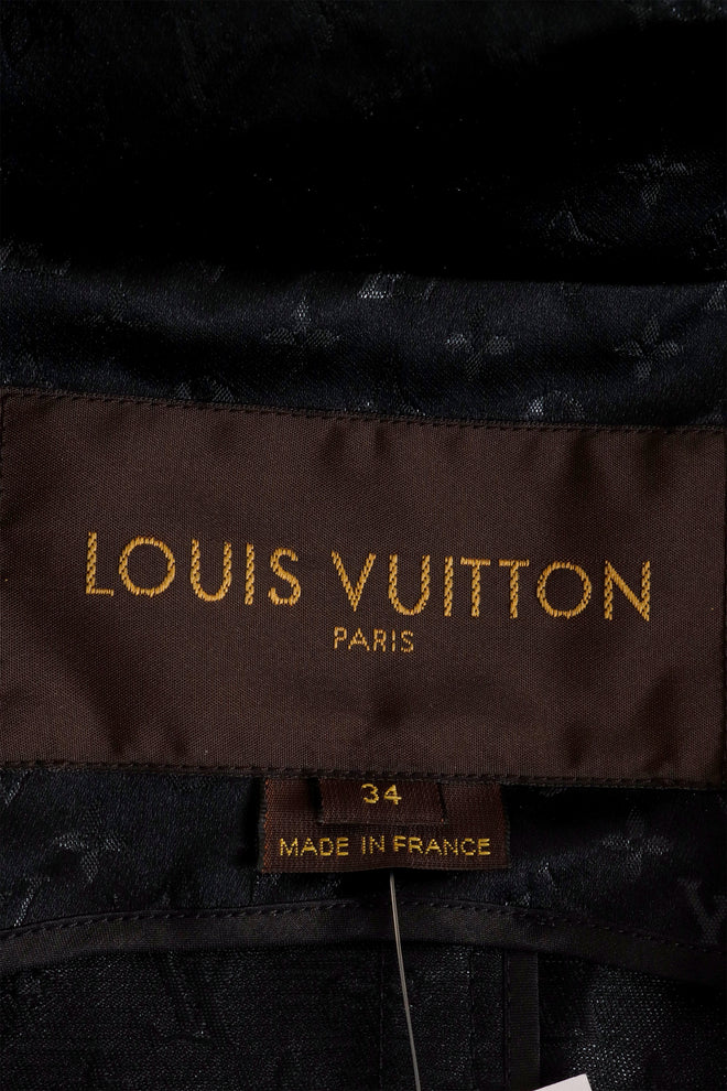 Louis Vuitton Jacquard Monogram Convertible Trench label @ Recess LA