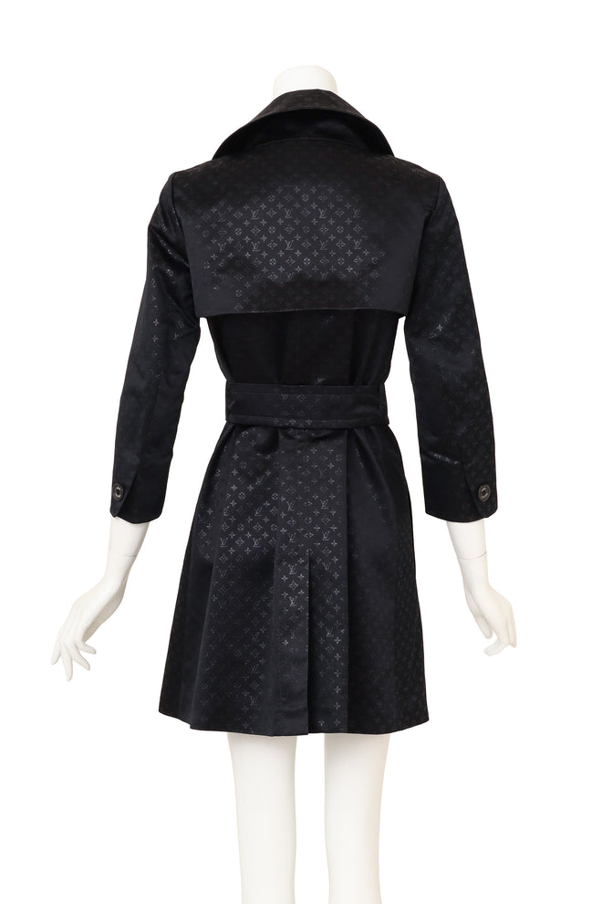 Louis Vuitton Jacquard Monogram Convertible Trench on mannequin back @ Recess LA