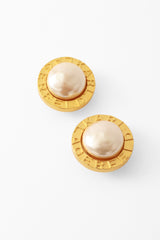 logo earrings by Karl Lagerfeld close @ Recess LA