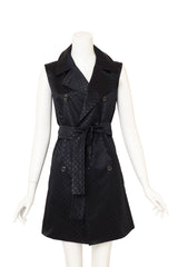 Louis Vuitton Jacquard Monogram Convertible Trench on mannequin no sleeves @ Recess LA