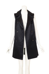 Louis Vuitton Jacquard Monogram Convertible Trench on mannequin vest open @ Recess LA