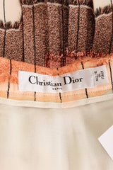 Christian Dior Pleated Lamé Mini Skirt label @ Recess LA