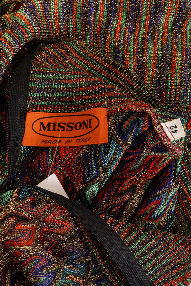 Vintage Missoni Cardigan, Top & Skirt Set top label @ Recess LA