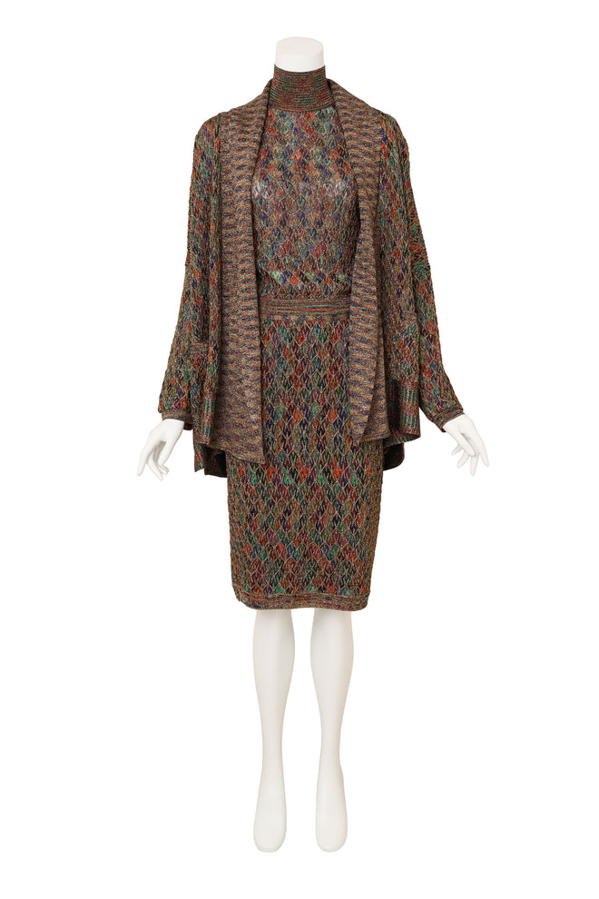 Vintage Missoni Cardigan, Top & Skirt Set on mannequin @ Recess LA