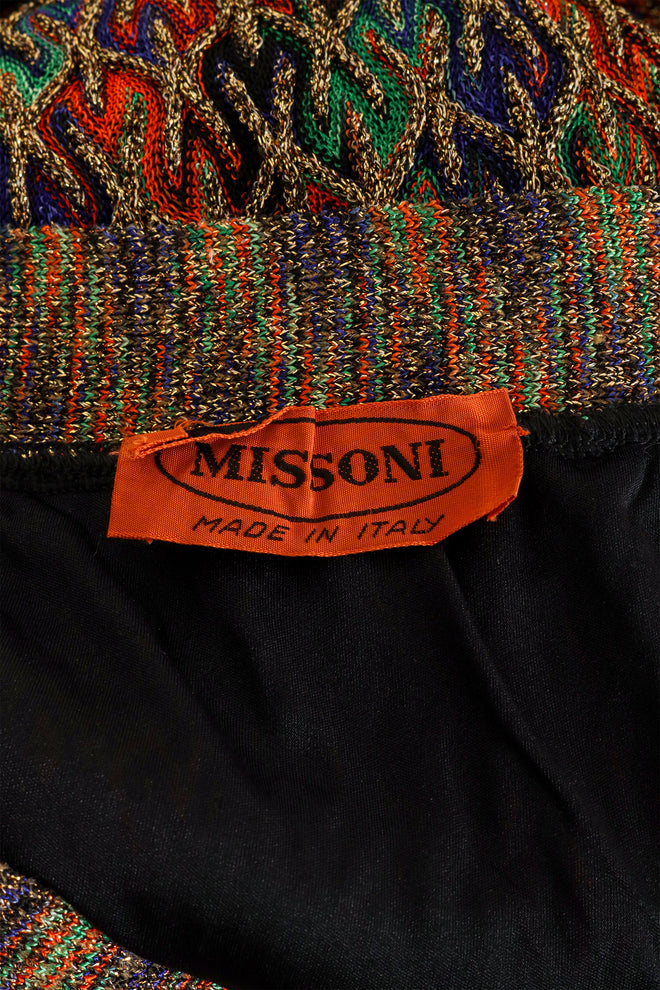 Vintage Missoni Cardigan, Top & Skirt Set skirt label @ Recess LA