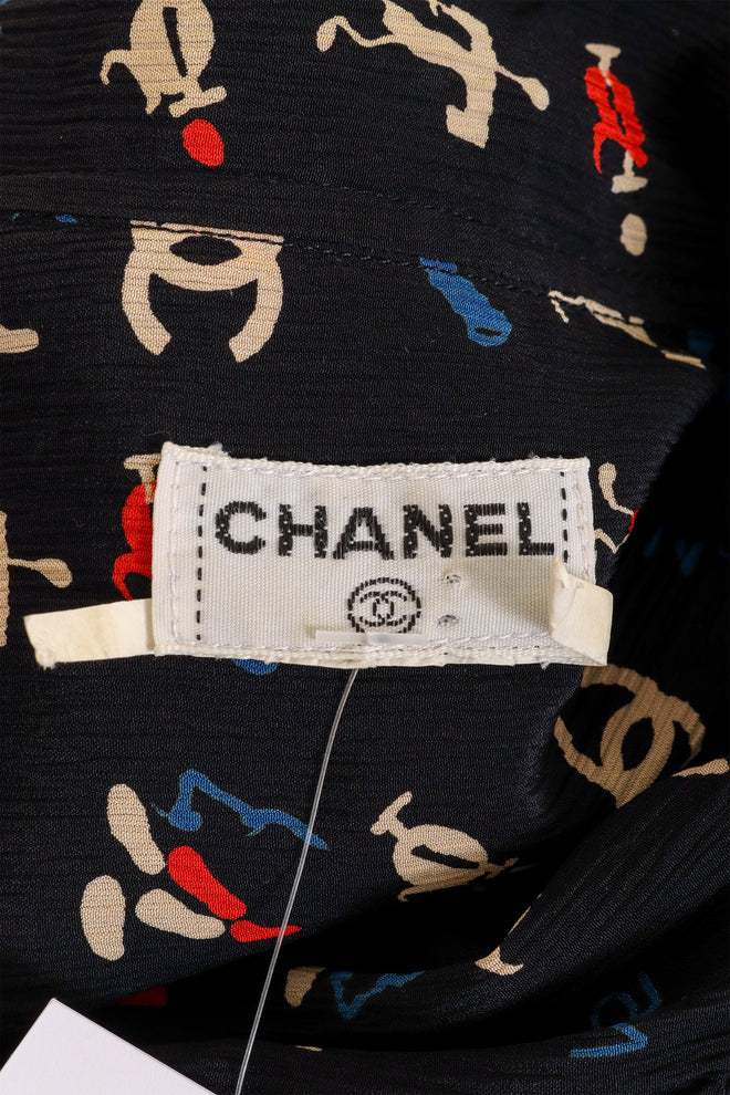 Vintage Chanel Puff Sleeve Blouse label @ Recess LA