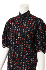 Vintage Chanel Puff Sleeve Blouse on mannequin close @ Recess LA