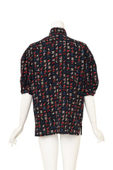 Vintage Chanel Puff Sleeve Blouse on mannequin back @ Recess LA