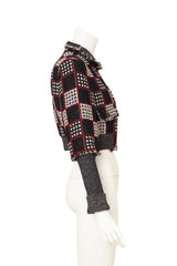 Chanel Tweed Lamé Cropped Jacket on mannequin side @ Recess LA