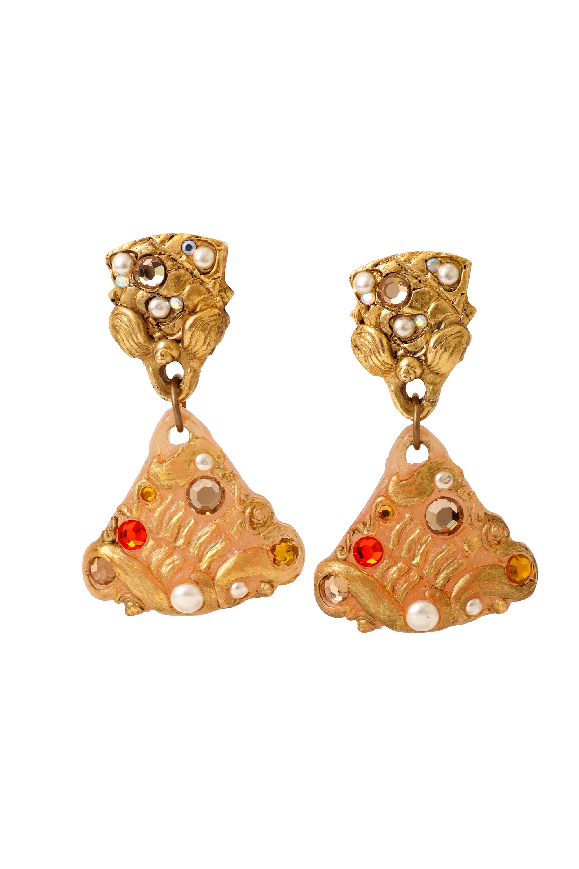resin shell earrings by Jacky De G @ Recess LA