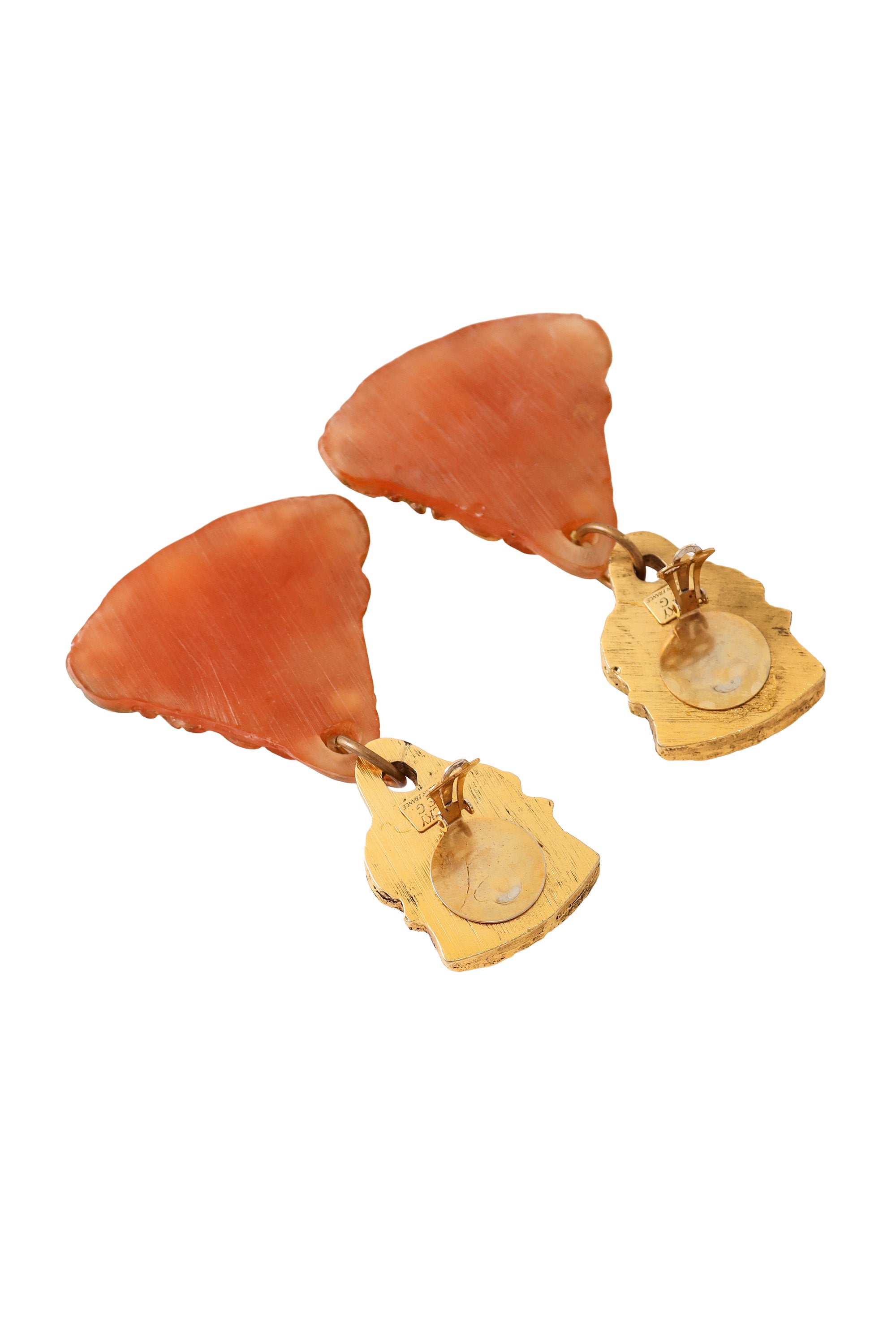 resin shell earrings by Jacky De G backs open @ Recess LA