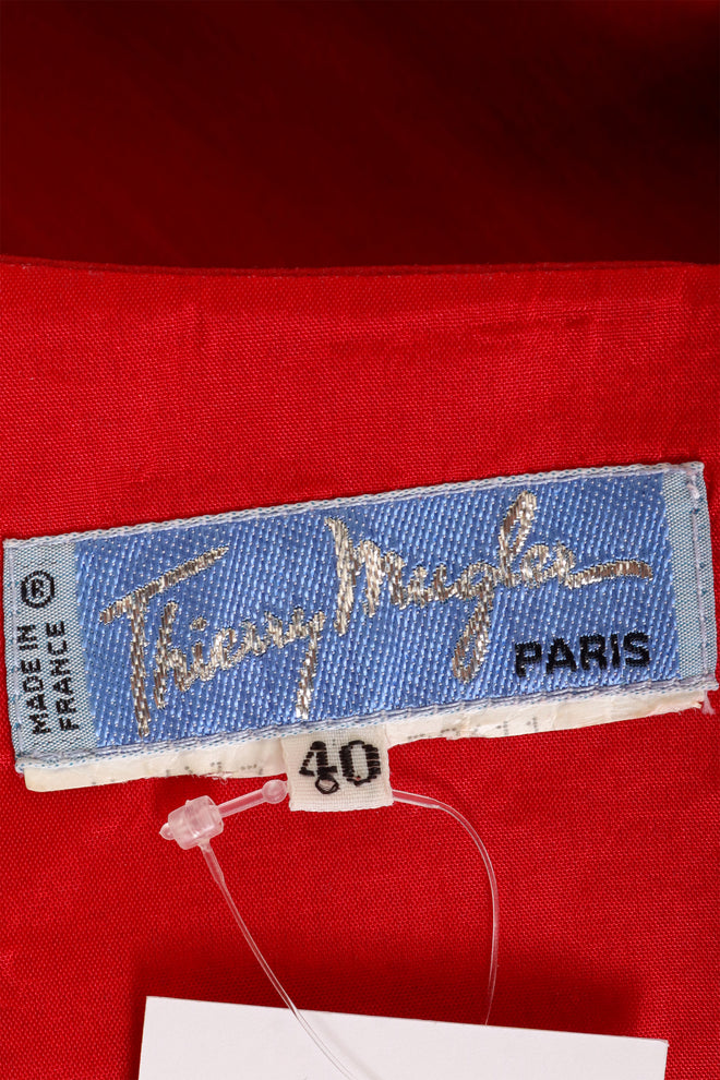 Vintage Thierry Mugler Corset Wrap Buckle Dress label @ Recess LA