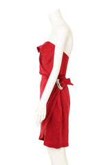 Vintage Thierry Mugler Corset Wrap Buckle Dress on mannequin side @ Recess LA
