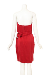 Vintage Thierry Mugler Corset Wrap Buckle Dress on mannequin back @ Recess LA