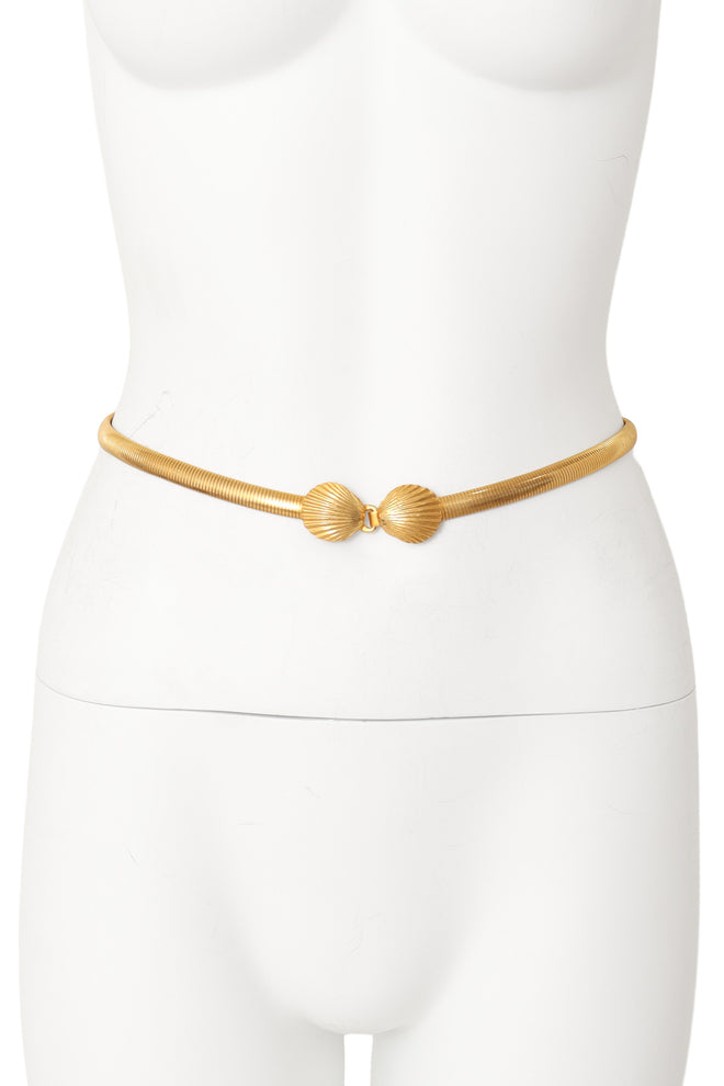 Shell Clasp Omega Chain Belt on mannequin @ Recess LA