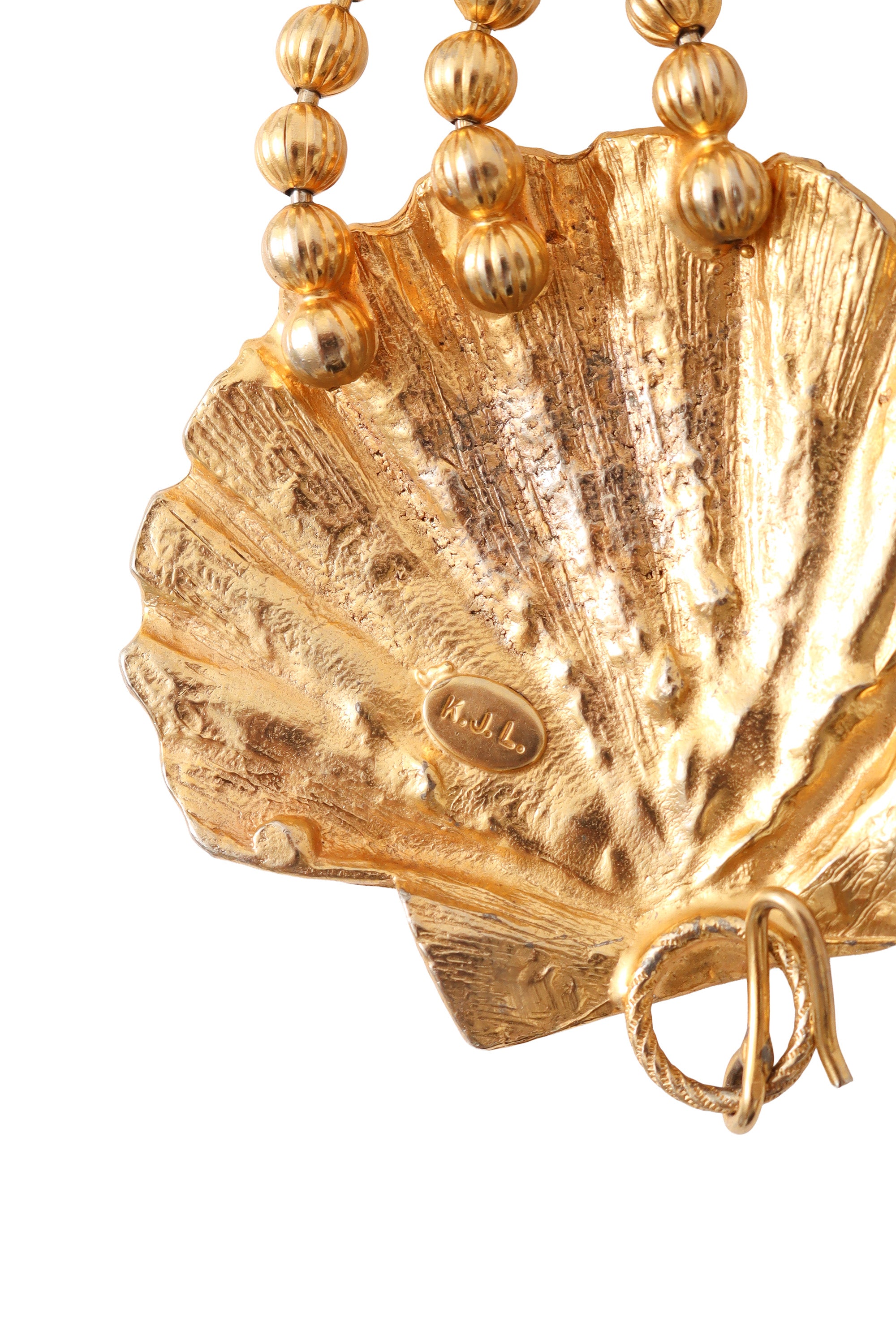 shell bead chain belt by Kenneth Jay Lane KJL mark @ Recess LA