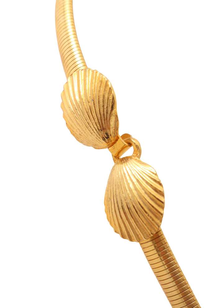 Shell Clasp Omega Chain Belt clasp shells close @ Recess LA