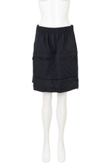 Vintage Chanel Quilted Silk Utility Skirt on mannequin @ Recess LA