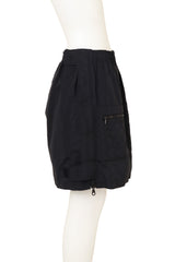 Vintage Chanel Quilted Silk Utility Skirt on mannequin side @ Recess LA