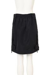 Vintage Chanel Quilted Silk Utility Skirt on mannequin back @ Recess LA