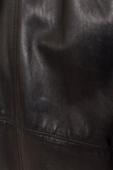 Vintage Gianni Versace Shearling Collar Leather Trench discoloration @ Recess LA