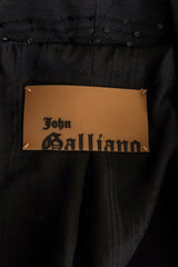 Vintage John Galliano Sequin Pinstripe Corset Blazer label @ Recess LA
