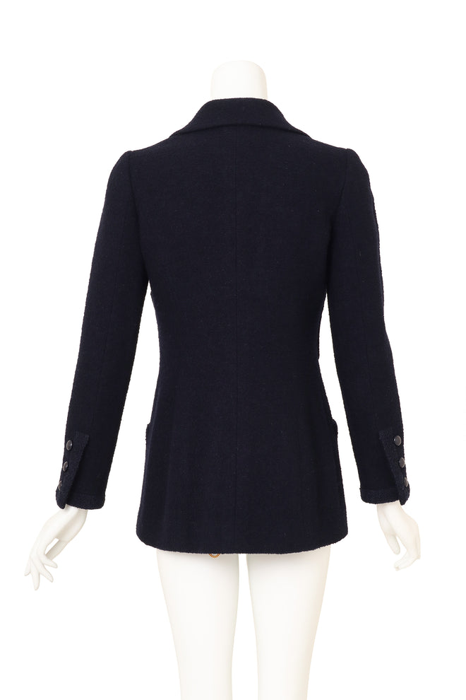 Vintage Chanel Four Pocket Blazer on mannequin back @ Recess LA