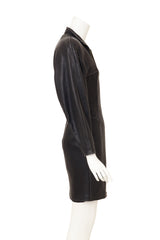 Vintage North Beach Textured Leather Moto Dress on mannequin side @ Recess LA