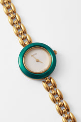 Watch and bezel set by Gucci watch face close @ Recess LA