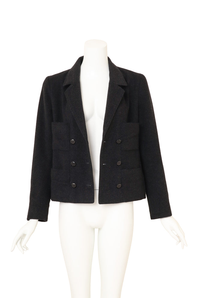 Vintage Chanel 98A Boxy Cashmere Jacket on mannequin open @ Recess LA