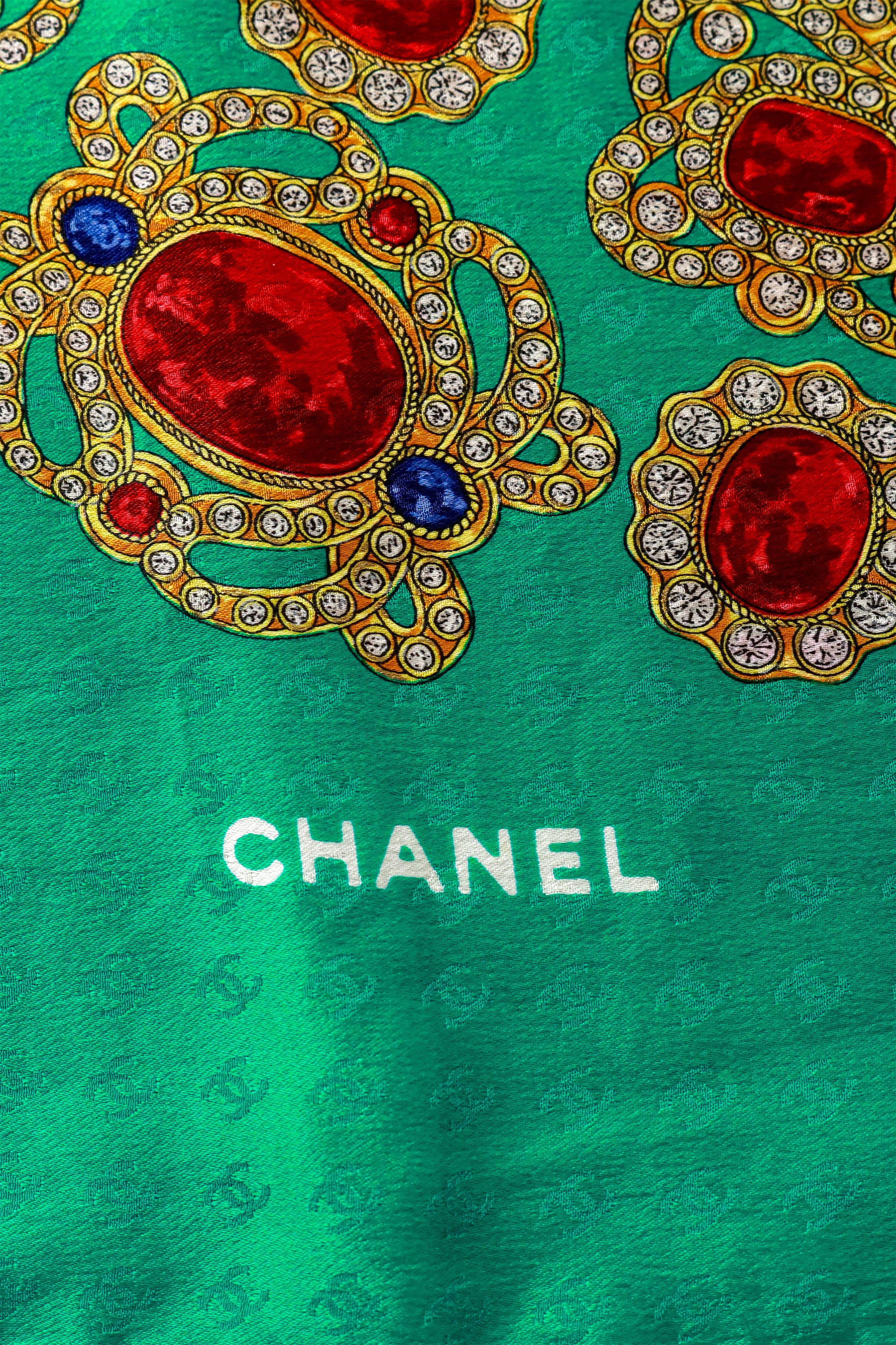 Filigree Jewel Logo Scarf logo @  Recess LA