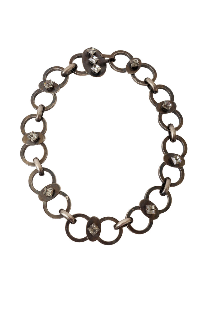 Crystal O-link necklace @ Recess LA