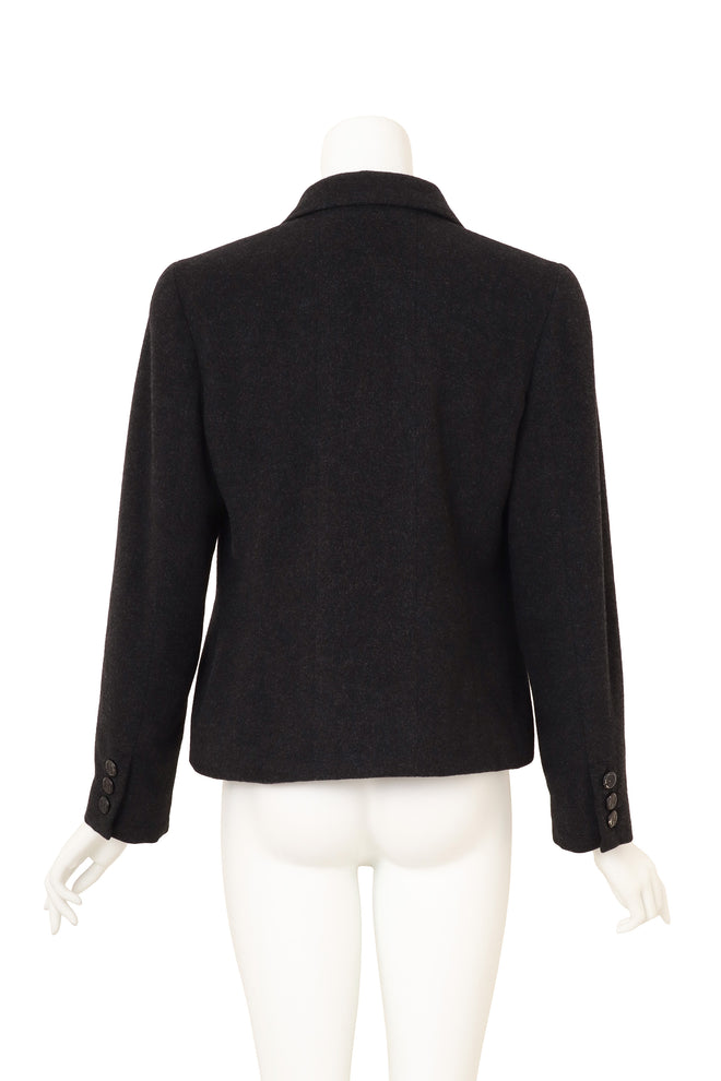 Vintage Chanel 98A Boxy Cashmere Jacket on mannequin back @ Recess LA