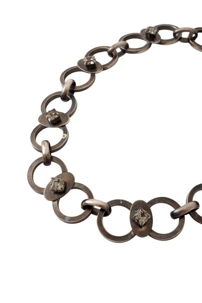 Crystal O-link necklace close @ Recess LA