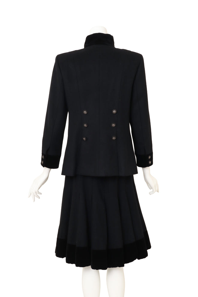 Chanel Military Jacket & Skirt Set on mannequin back @ Recess LA