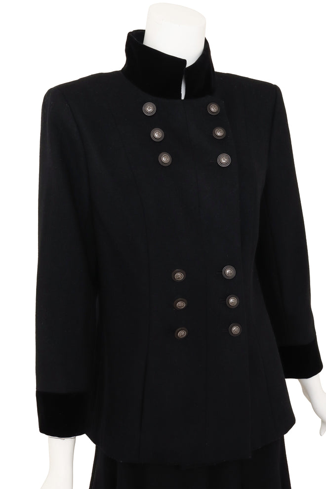 Chanel Military Jacket & Skirt Set on mannequin close @ Recess LA