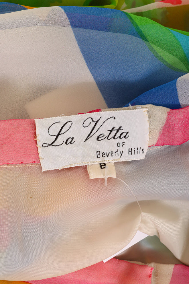 Vintage La Vetta Floral Skirt, Top & Scarf Set label @ Recess LA